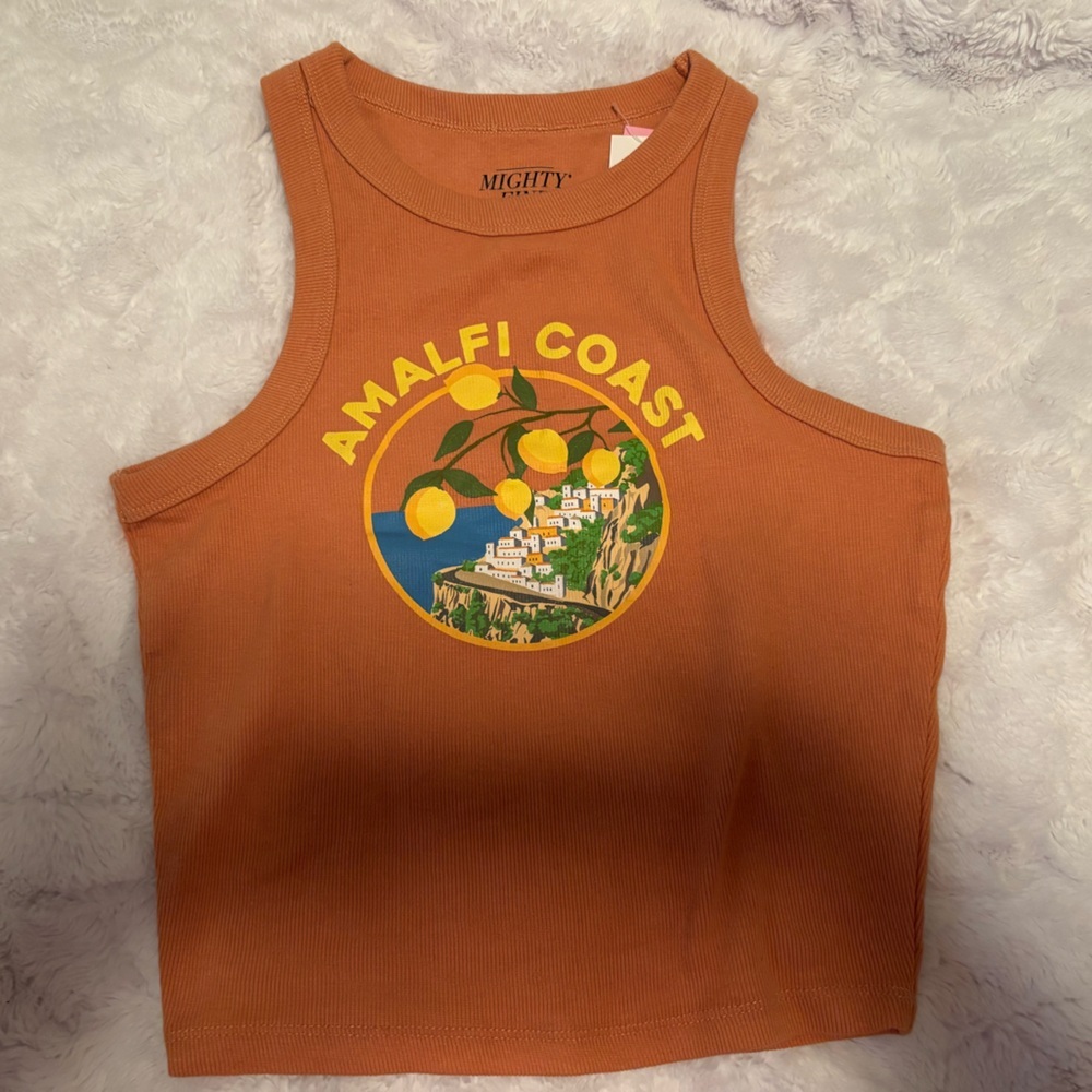 NWT Mighty Fine Burnt Orange Amalfi Coast Tank in XS